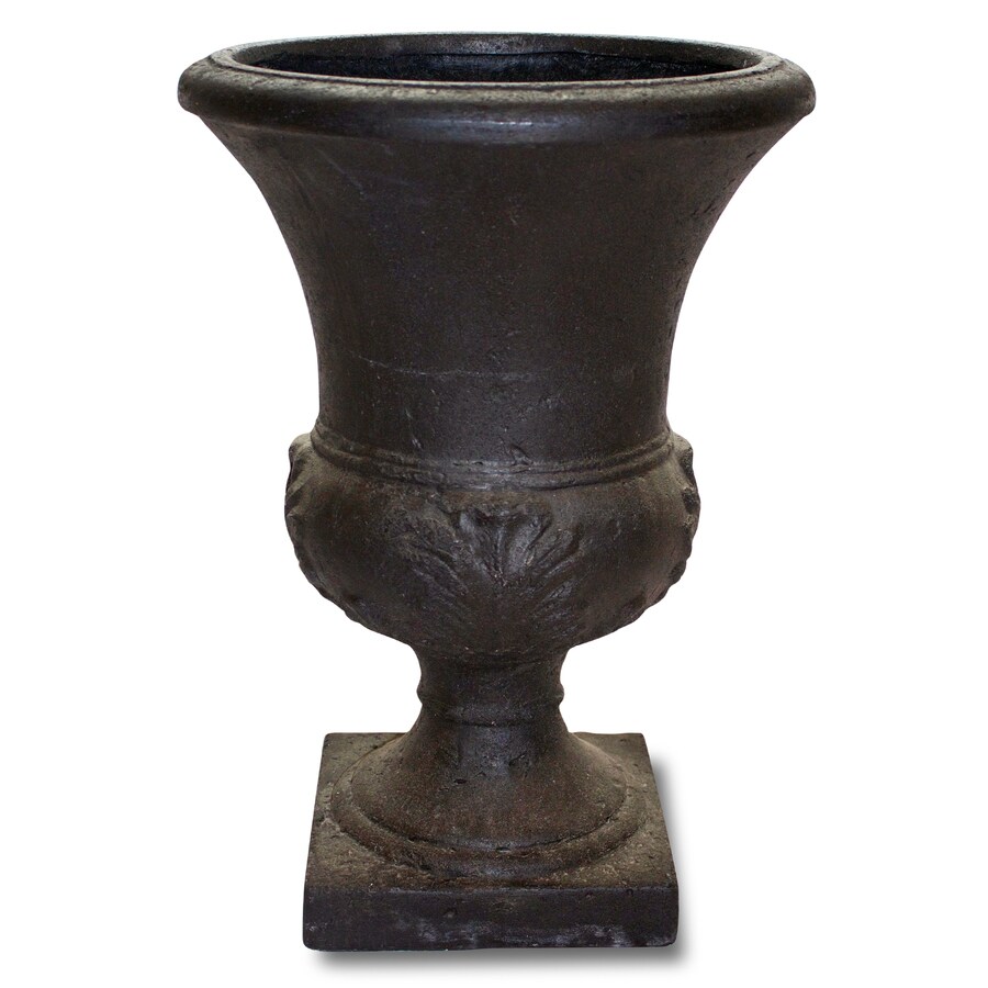 Allen + Roth 12.5-in W X 21-in H Black Fiberglass Urn At Lowes.com