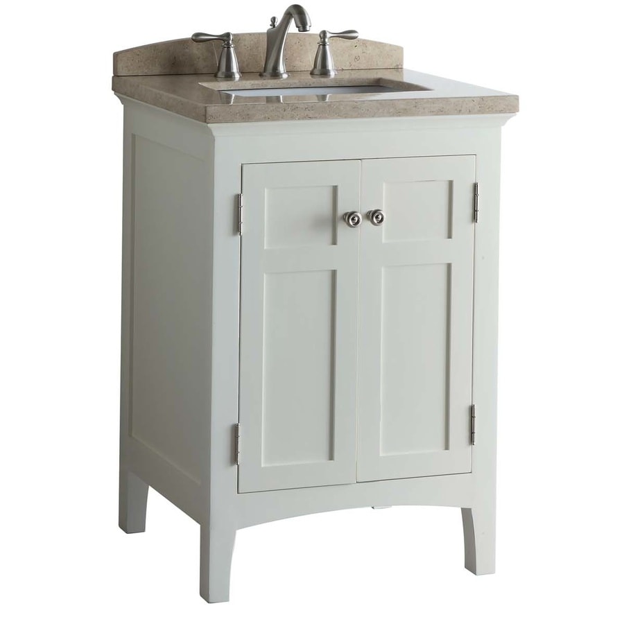 Shop allen  roth Norbury White 24-in Undermount Single Sink  home decor, interior design ideas, ideas, home interior catalog, and decoration Lowes 24 Inch Vanity 900 x 900