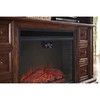 Shop allen + roth 62-in W 5 120-BTU Warm Cherry Wood Infrared Quartz Electric Fireplace with Thermostat and Remote Control at Lowes.com