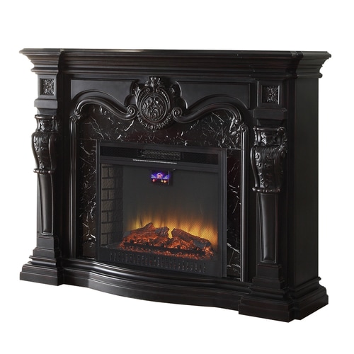 FEBO FLAME 62-in W Black Fan-forced Electric Fireplace in ... on Electric Fireplace Stores Near Me id=76317
