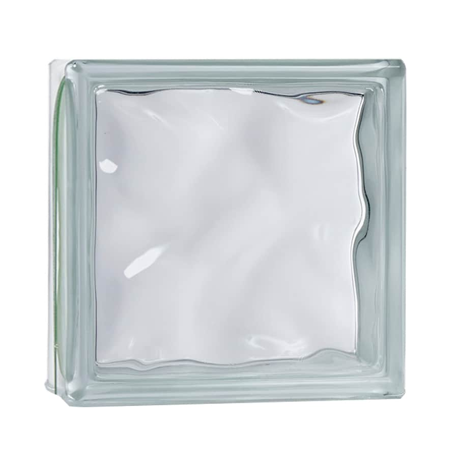 Mulia Glass Clear Wave Glass Block 8 In H X 8 In W X 4 In D In The Glass Block Department At 6268