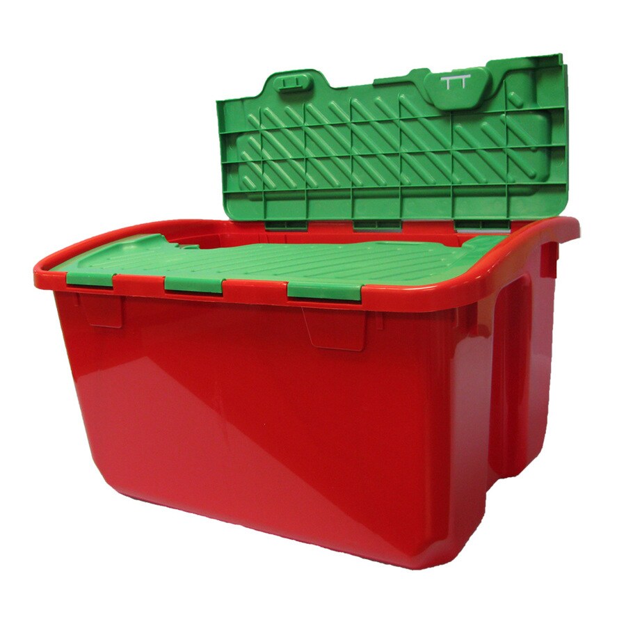 Style Selections Medium 18-Gallons (72-Quart) Green Tote with Standard Snap  Lid in the Plastic Storage Containers department at