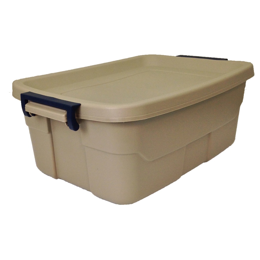 Centrex Plastics, LLC Rugged Tote 10Gallon Brown Tote with Latching