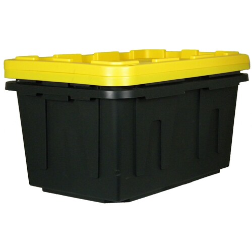 Centrex Plastics, LLC 2-Pack 27-Gallon Tote with Standard Snap Lid in ...