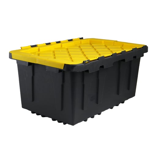 Centrex Plastics, LLC Commander 17Gallon (68Quart) Black/Yellow Tote