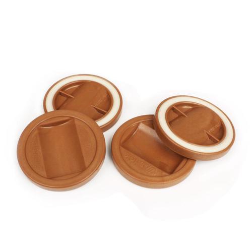 Slipstick 4Count 3in Caramel Smooth Caster Cup in the Caster Cups