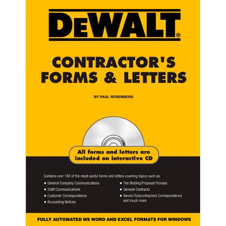 Dewalt Contractor s Forms and Letters at Lowes