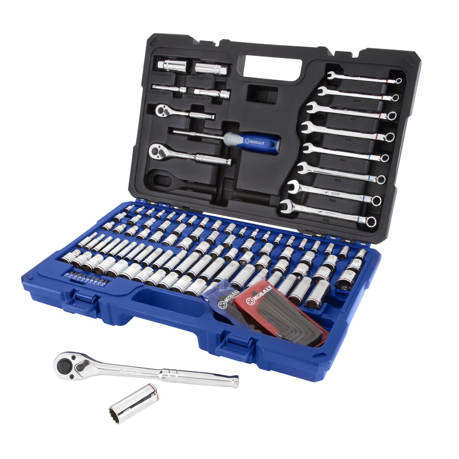 Kobalt 138-Piece Standard/Metric Mechanic's Tool Set with Case in the ...