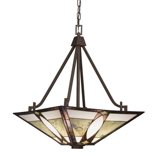 Kichler Lighting Denman 18in W Olde Bronze TiffanyStyle Pendant Light
