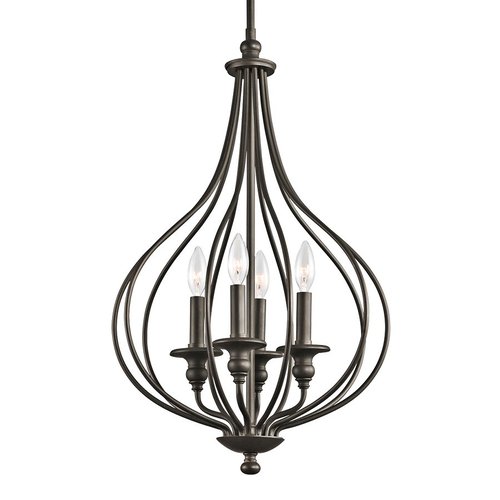 Kichler Kensington Olde Bronze Traditional Cage Pendant in the Pendant