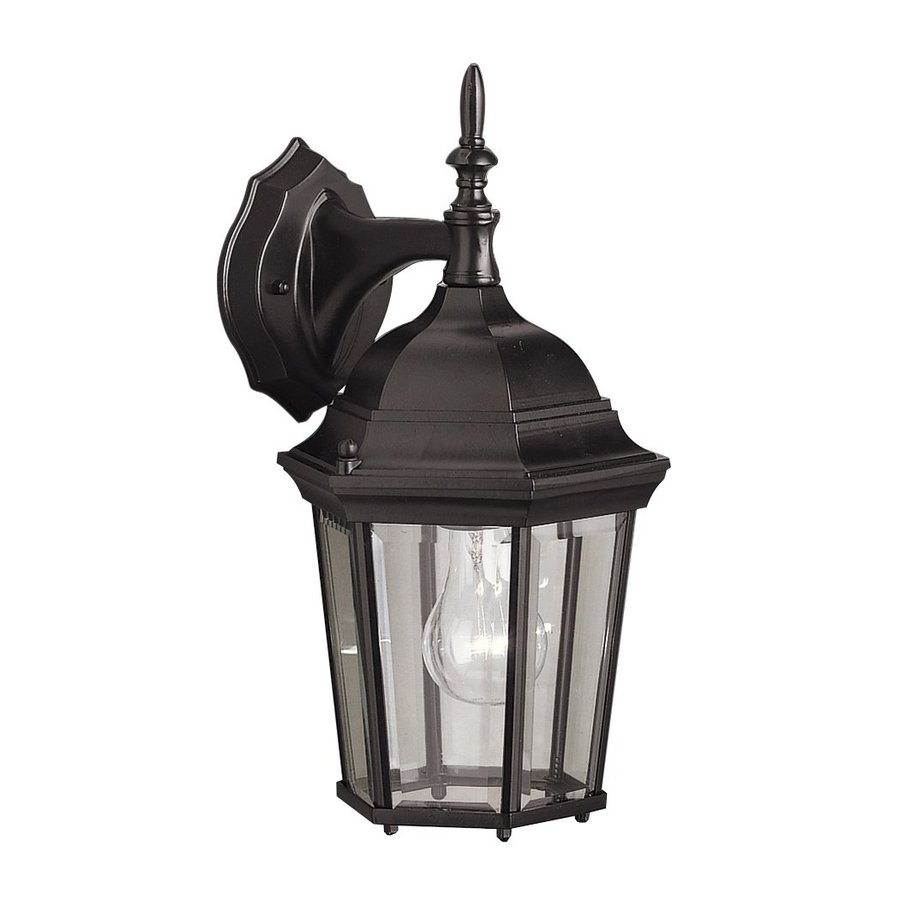 Kichler Madison 14.75in H Black Outdoor Wall Light at