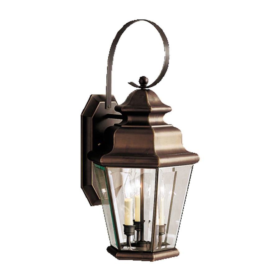 Shop Kichler Savannah Estates 24.75-in H Olde Bronze Outdoor Wall Light at Lowes.com