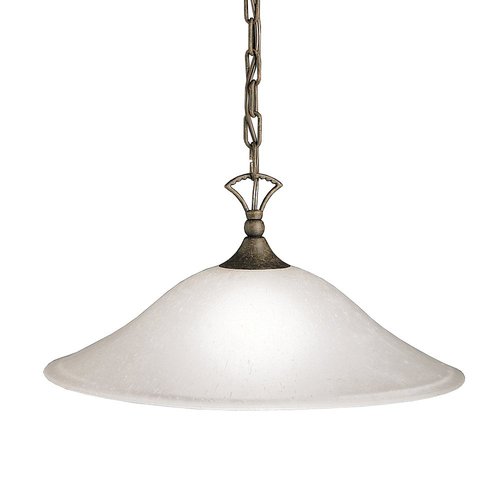 Kichler Hastings Tannery Bronze Transitional Seeded Glass Dome Pendant ...