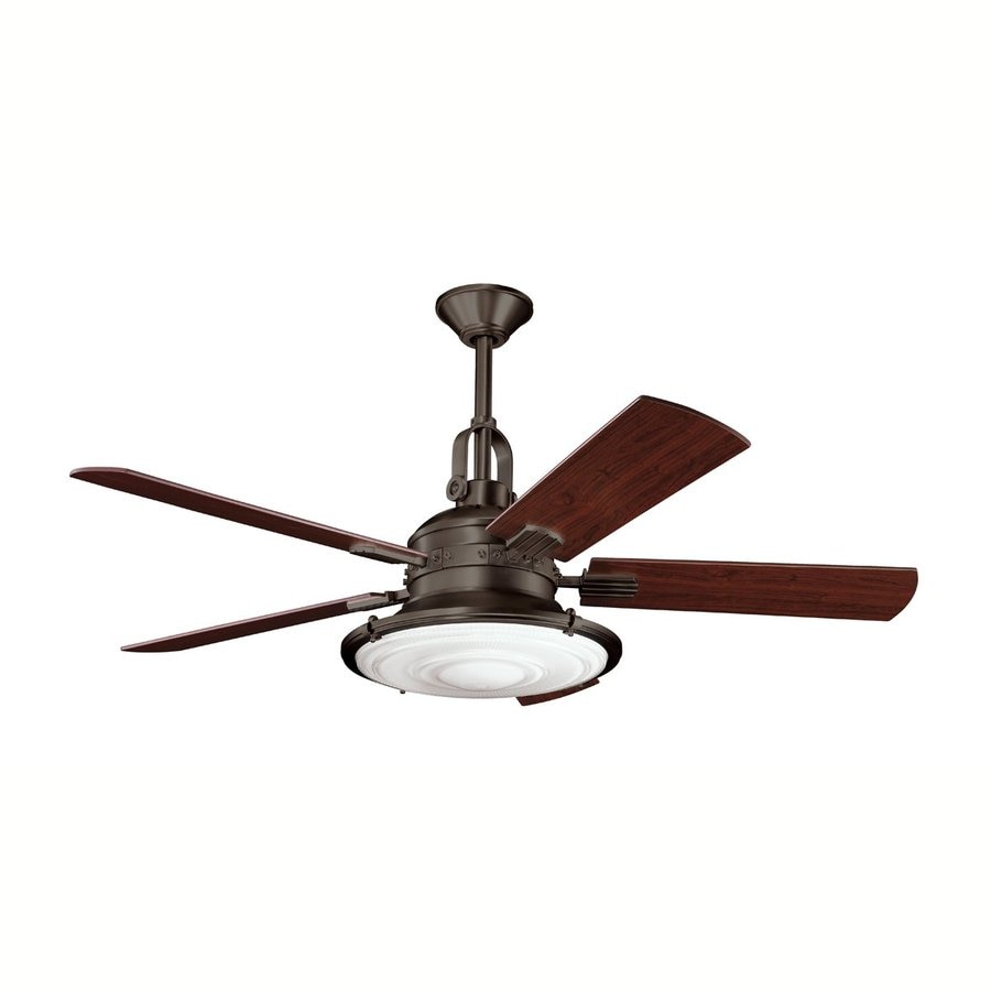 Kichler 300020OZ Kittery Point 52-in Olde Bronze Indoor Ceiling Fan with Light Kit and Remote