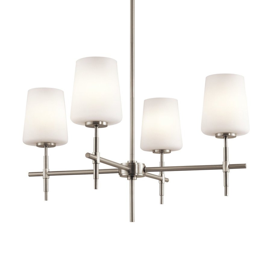 Kichler Lighting Arvella 4 Light Brushed Nickel Chandelier At Kichler Lighting Arvella 4 Light Brushed Nickel Chandelier
