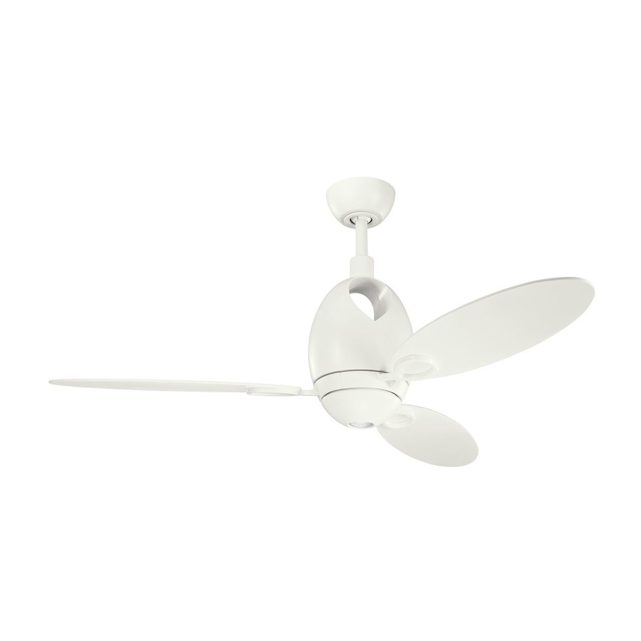 Kichler 300155SNW Merrick 52-in Ceiling Fan with Light Kit and Remote (3-Blade)