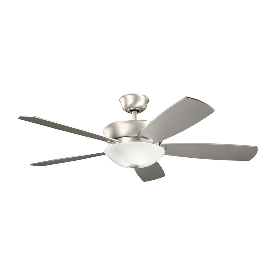 Skye 54 In Brushed Nickel Indoor Downrod Mount Ceiling Fan With Light Kit And Remote