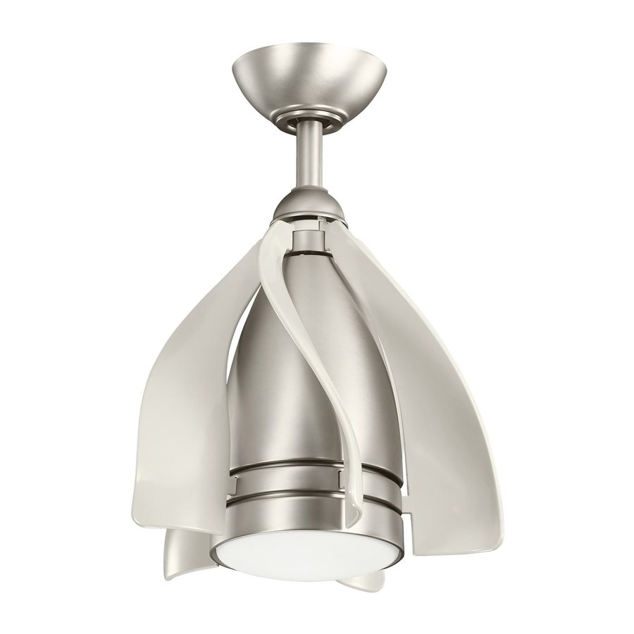 Kichler Lighting Terna 15 In Brushed Nickel Downrod Mount Kichler Lighting Terna 15 In Brushed Nickel Downrod Mount Ceiling Fan With Light Kit And