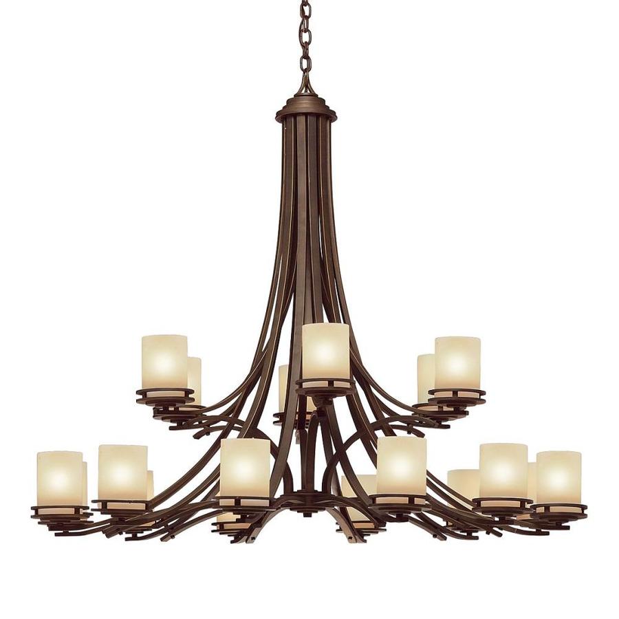 Kichler Hendrik 50 25 In 18 Light Olde Bronze Craftsman Kichler Hendrik 50 25 In 18 Light Olde Bronze Craftsman Hardwired Etched Gl Tiered Chandelier