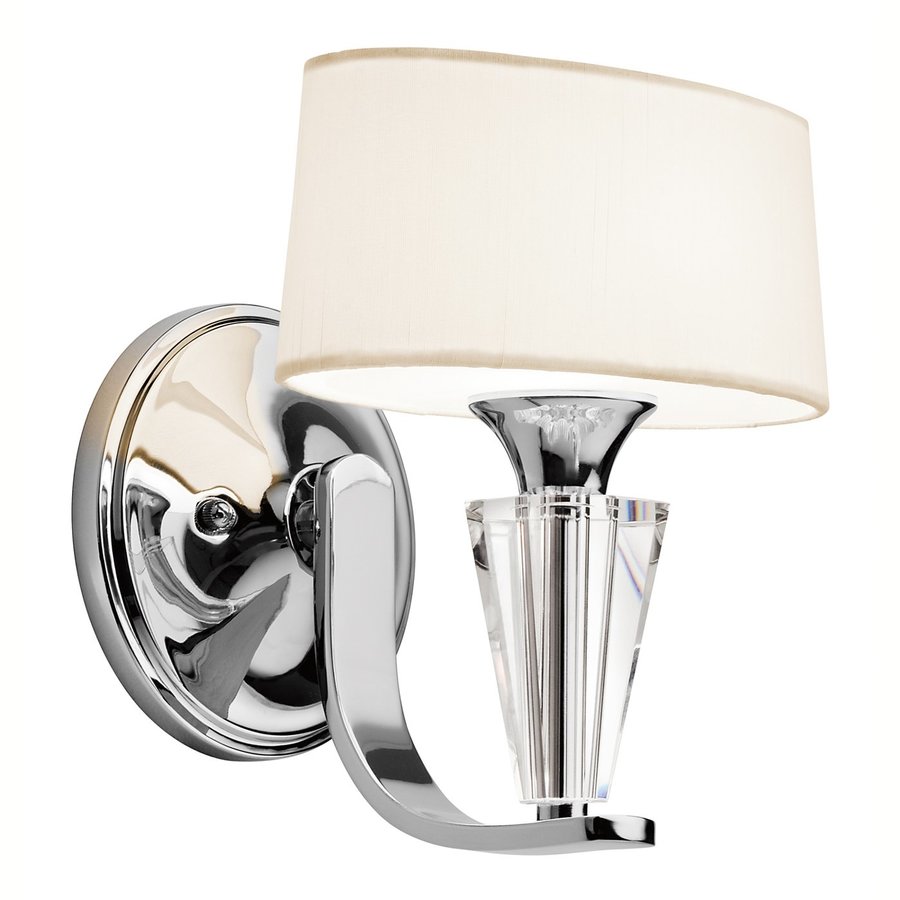 Kichler Crystal Persuasion 8.5in W 1Light Chrome Arm Wall Sconce at