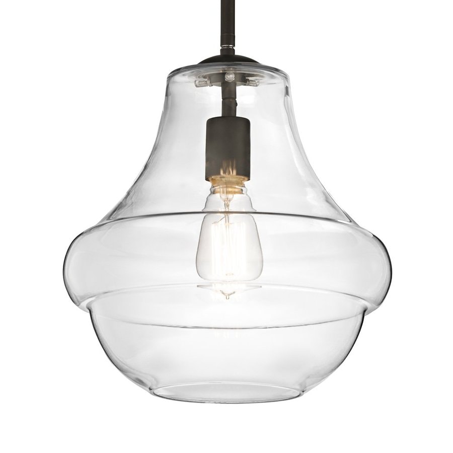 Kichler Everly Olde Bronze Modern Clear Gl Schoolhouse Pendant At Kichler Everly Olde Bronze Modern Clear Gl Schoolhouse Pendant