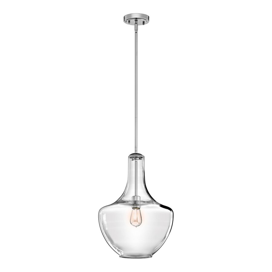 Kichler Everly Chrome Modern Clear Glass Teardrop Pendant At Kichler Everly Chrome Modern Clear Glass Teardrop Pendant