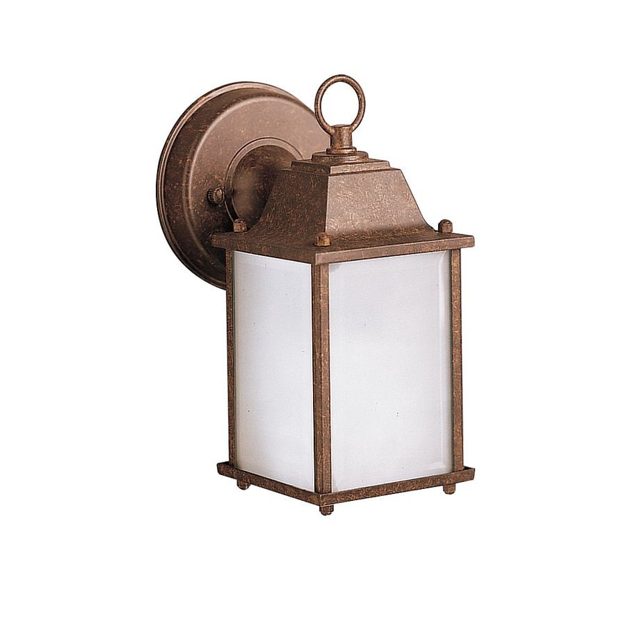 Shop Kichler New Street 9-in H Tannery Bronze Outdoor Wall Light at Lowes.com
