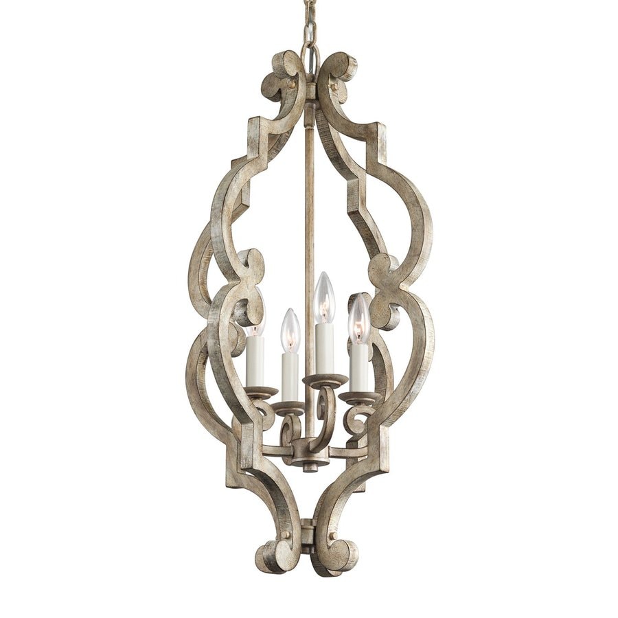 Kichler Hayman Bay 4Light Distressed Antique White Transitional Candle