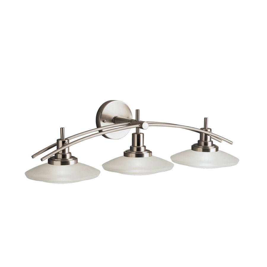 Shop Kichler Structures 3-Light 8.75-in Brushed Nickel Geometric Vanity Light at Lowes.com