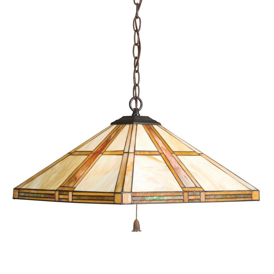 Kichler Lighting Tarlton 17-in W Dore Bronze Tiffany-Style Pendant ...