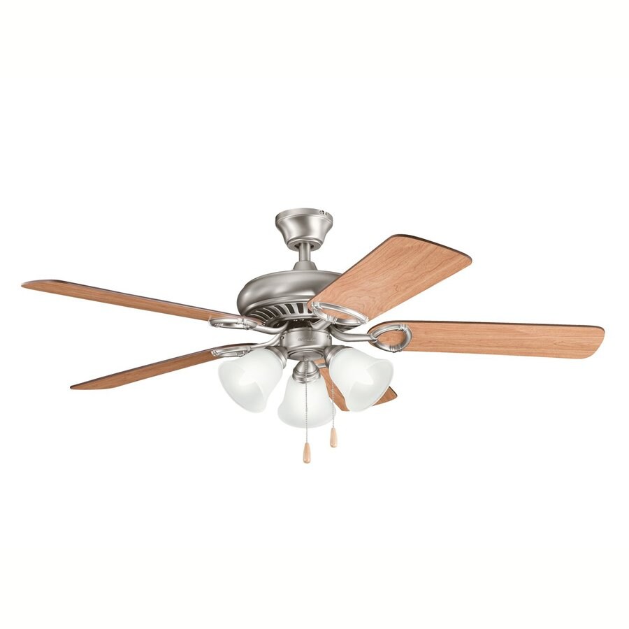 Kichler 339400AP Sutter Place Premier 52-in Antique Pewter Indoor Ceiling Fan with Light Kit