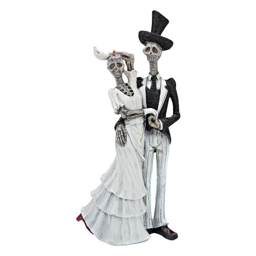 Design Toscano Bride And Doom Skeleton Bride And Groom Statue in the