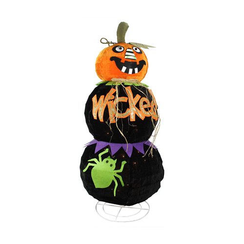 Northlight Spooky Pre-Lit Wicked Jack-O-Lantern Greeter with Constant ...