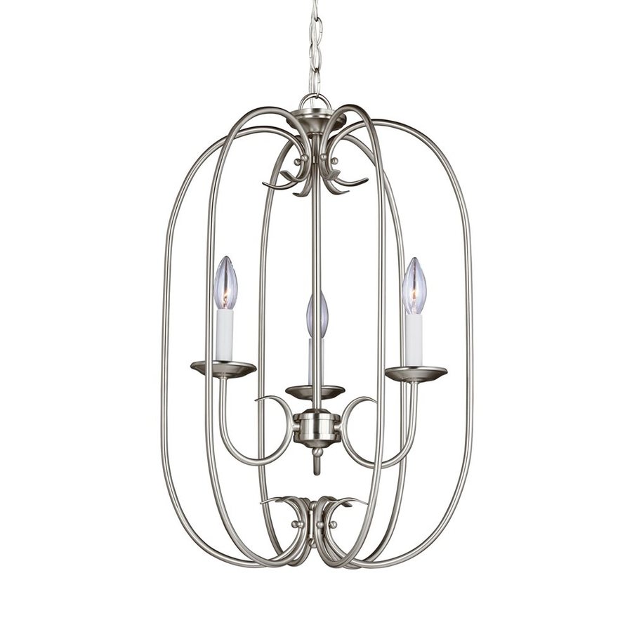 Sea Gull Lighting Holman 16 25 In 3 Light Brushed Nickel Sea Gull Lighting Holman 16 25 In 3 Light Brushed Nickel Vintage Cage Chandelier