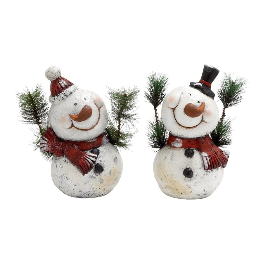 woodland snowman figurines