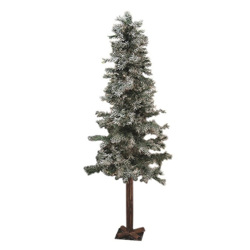 Northlight 7-ft Alpine Slim Flocked Artificial Christmas Tree at Lowes