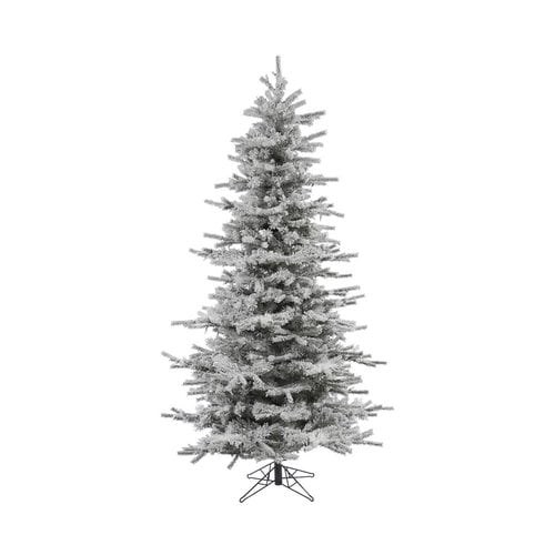 Vickerman 7.5-ft Slim Flocked Artificial Christmas Tree in the