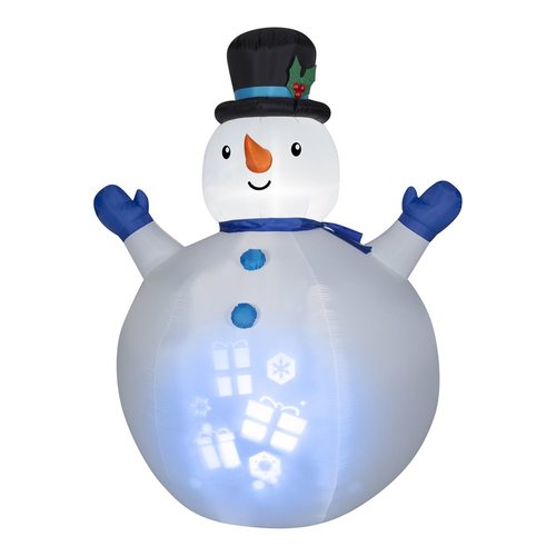 Gemmy 6.99-ft Projection Snowman Christmas Inflatable at Lowes.com