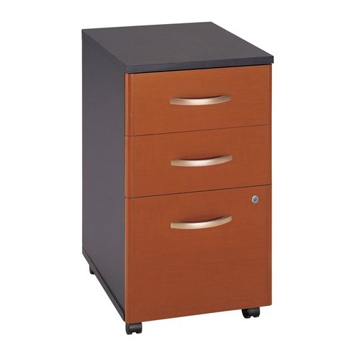 Bush Business Furniture Auburn Maple Graphite Gray 3 Drawer File