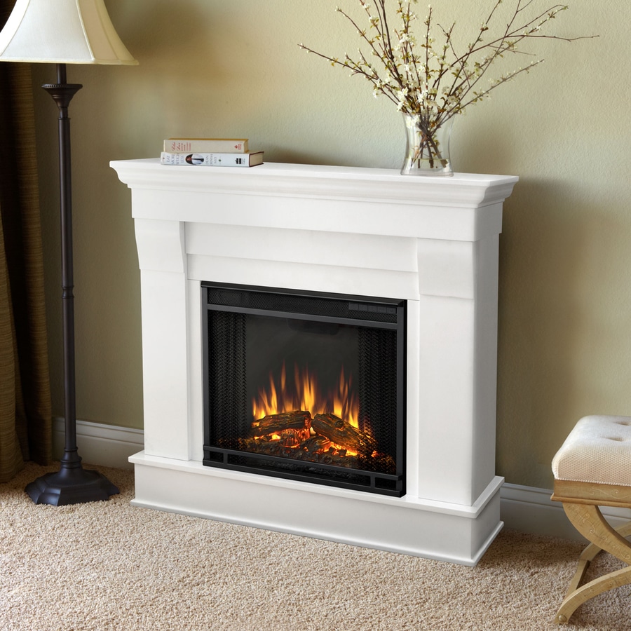 Real Flame 40.9-in W White Led Electric Fireplace at Lowes.com