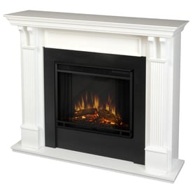 Electric Fireplaces At Lowes Real Flame 48 In W White Led Electric Fireplace