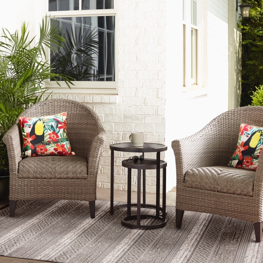 Shop allen + roth Caledon 4-Piece Patio Conversation Set ...