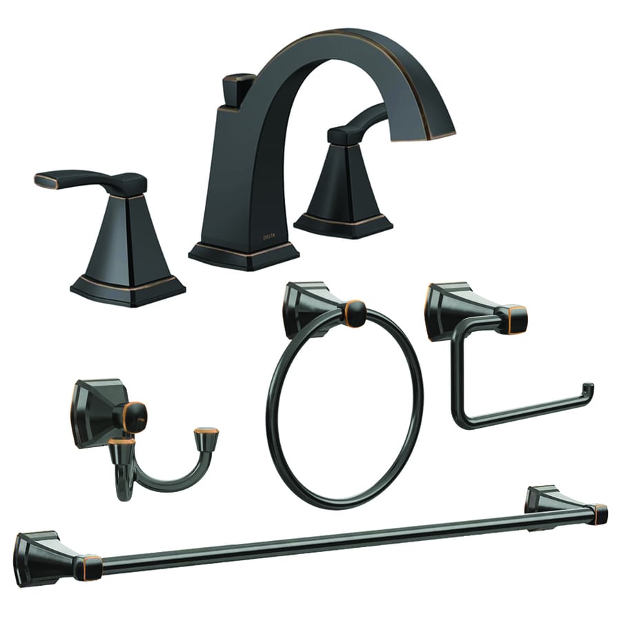 Shop Delta Flynn Oil Rubbed Bronze Bathroom Hardware Set At Lowes Com   CS 1000079 