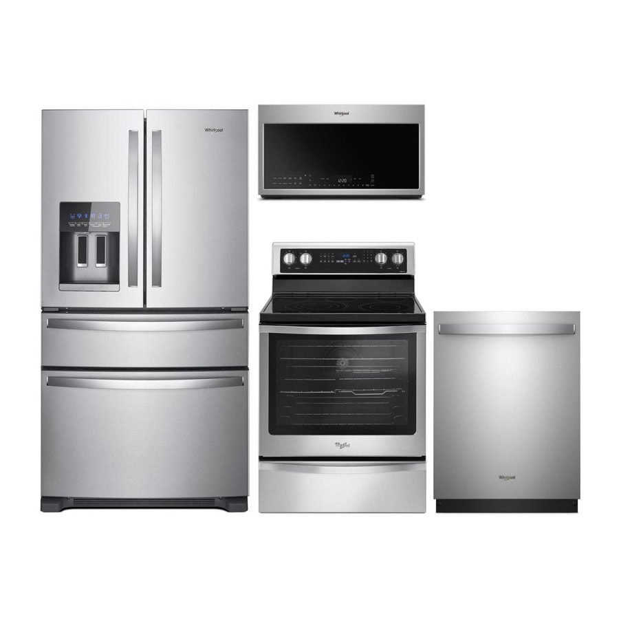 Shop Whirlpool French Door Refrigerator & Electric Range Suite in