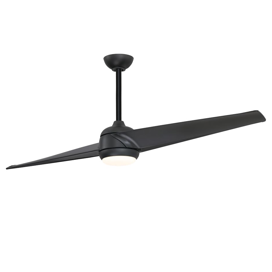 Fanimation Studio Collection  TwoFold Ceiling Fan with Extended Length Downrod in Matte Black - Thumbnail