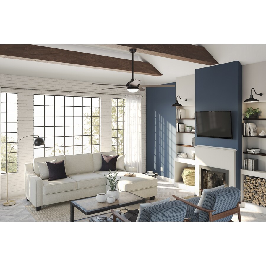 Fanimation Studio Collection  Covert Ceiling Fan with Extended Length Downrod in Aged Bronze - Thumbnail