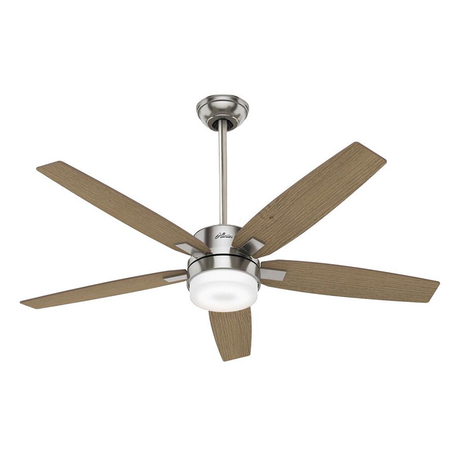 Hunter  Windemere II Ceiling Fan with Extended Length Downrod in Brushed Nickel