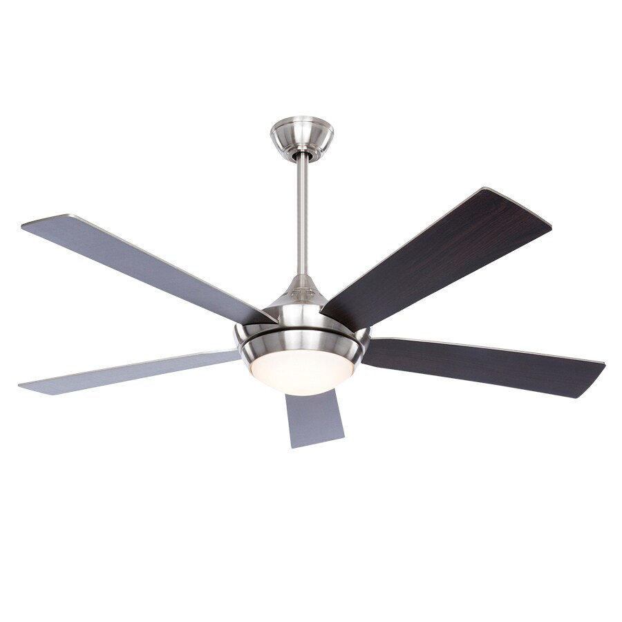 Fanimation Studio Collection Aire Drop Ceilingfan with Extended Length Downrod in Brushed Nickel