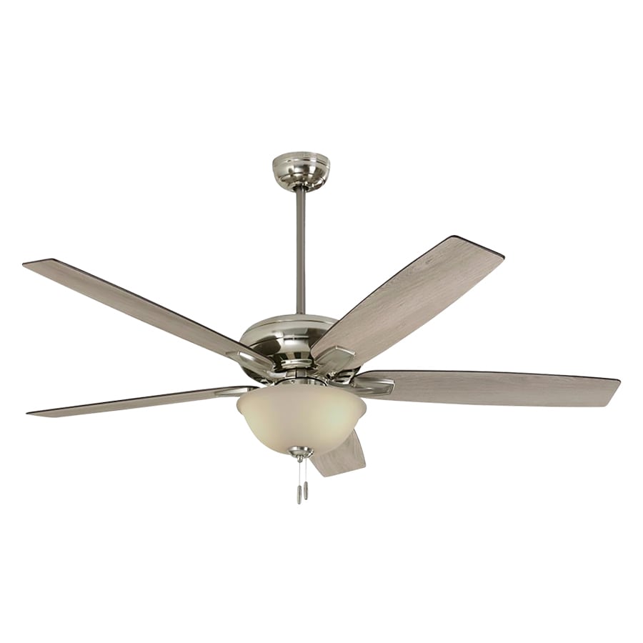Harbor Breeze Cooperstown Ceilingfan with Extended Length Downrod in Brushed Nickel