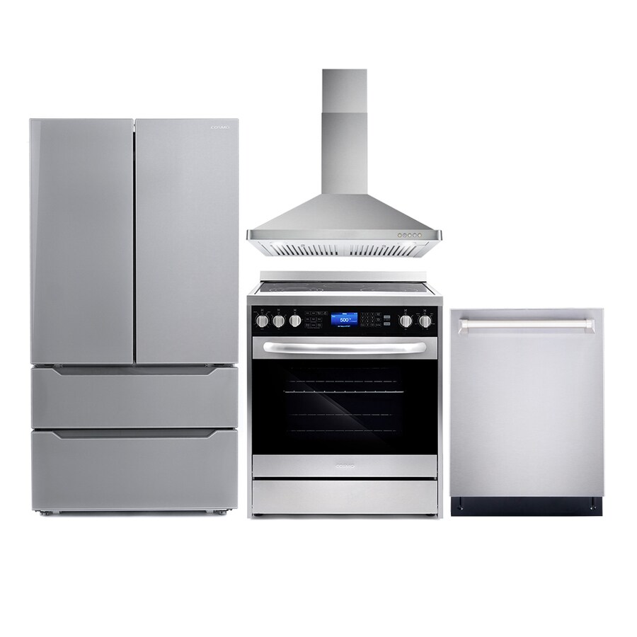 Shop Cosmo 4 Piece Kitchen Package with 30" Freestanding Electric Range